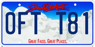 SD license plate 0FTT81