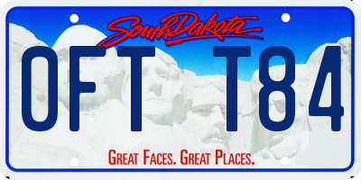 SD license plate 0FTT84