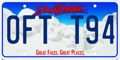 SD license plate 0FTT94