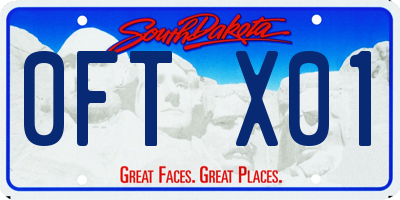 SD license plate 0FTX01