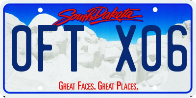 SD license plate 0FTX06
