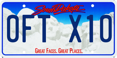SD license plate 0FTX10