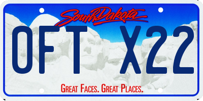 SD license plate 0FTX22