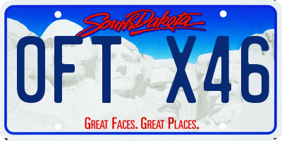 SD license plate 0FTX46