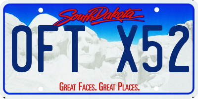 SD license plate 0FTX52