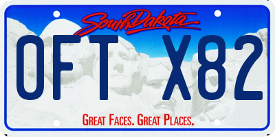 SD license plate 0FTX82