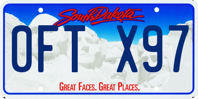 SD license plate 0FTX97
