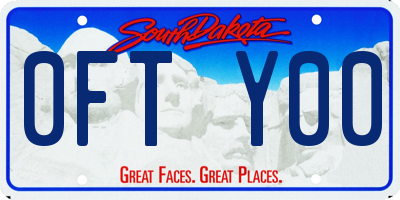 SD license plate 0FTY00