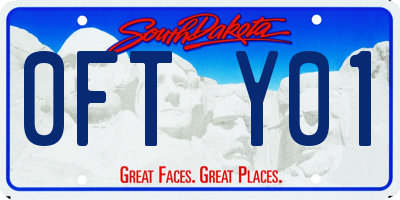 SD license plate 0FTY01