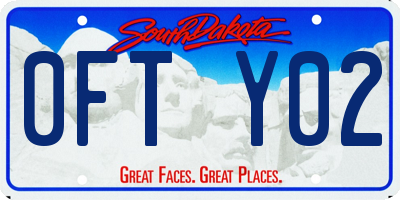 SD license plate 0FTY02