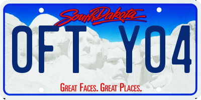 SD license plate 0FTY04