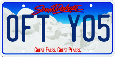 SD license plate 0FTY05