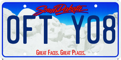 SD license plate 0FTY08