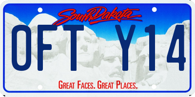 SD license plate 0FTY14