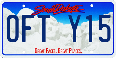 SD license plate 0FTY15