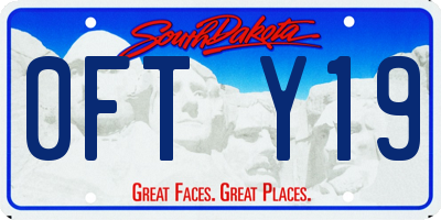 SD license plate 0FTY19