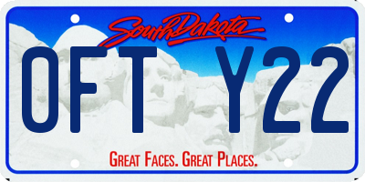 SD license plate 0FTY22