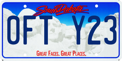 SD license plate 0FTY23