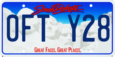 SD license plate 0FTY28