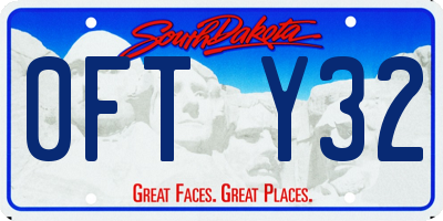 SD license plate 0FTY32