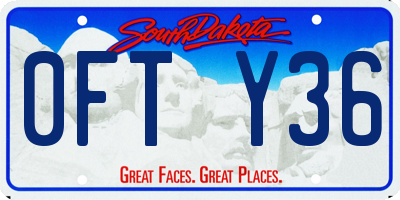 SD license plate 0FTY36