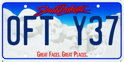 SD license plate 0FTY37