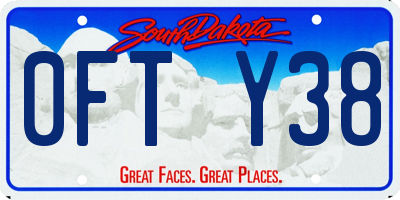 SD license plate 0FTY38