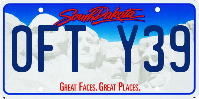 SD license plate 0FTY39
