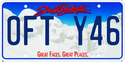 SD license plate 0FTY46
