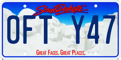 SD license plate 0FTY47