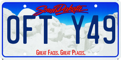 SD license plate 0FTY49