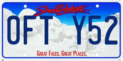 SD license plate 0FTY52