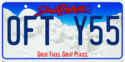 SD license plate 0FTY55