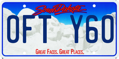 SD license plate 0FTY60
