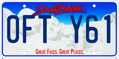 SD license plate 0FTY61