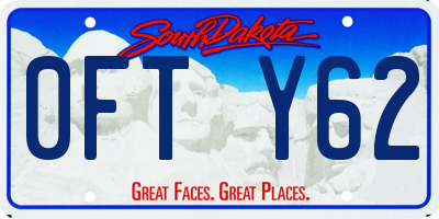 SD license plate 0FTY62