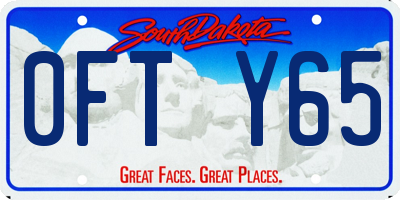 SD license plate 0FTY65