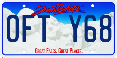 SD license plate 0FTY68