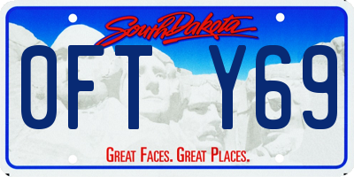 SD license plate 0FTY69