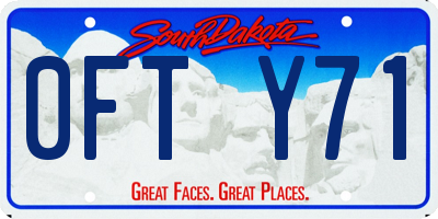 SD license plate 0FTY71