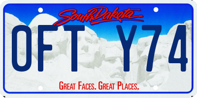 SD license plate 0FTY74