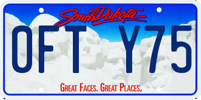 SD license plate 0FTY75