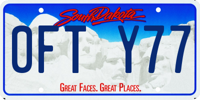 SD license plate 0FTY77