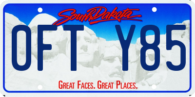 SD license plate 0FTY85