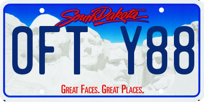 SD license plate 0FTY88