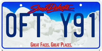 SD license plate 0FTY91