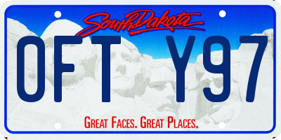 SD license plate 0FTY97