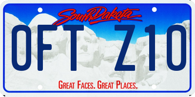 SD license plate 0FTZ10