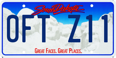 SD license plate 0FTZ11