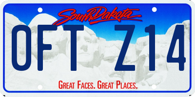 SD license plate 0FTZ14